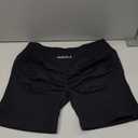 AUROLA Influence Workout Shorts for Women,2.5 3.5 4.5 5.5 6.5 No Roll Up Squat Proof Scrunch Seamless Compression Gym Short (Medium, Black)