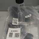 PLASTICPRO 10 Pack Plastic Wine Goblets 14 oz Two Tone Elegant Disposable Wine Glasses with Stem Reusable Hard Plastic Drinking Glasses for Parties Weddings, Black and Clear