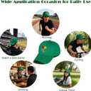 3 x St Patrick's Day Hat for Men Women, Adjustable Embroidered Shamrock Baseball Cap, Green Irish Trucker Hat (Green)