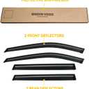 Window Visor for 2021-2026 Nissan Rogue, Out-Channel Rain Guards Shields Vent Deflector Shade Wind Dark Smoke 2022 2023 2024 2025 21 22 23 24 25 26, Tape-On Outside-Mount, 4PCS