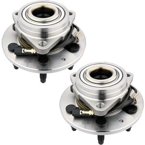 4WD 515160 2pcs Front Wheel Bearing Hub Assembly for Chevy Silverado 1500 14-18, for Tahoe 15-20, for Suburban 15-20 for GMC Sierra 1500 14-18, for Yukon 15-20, for Cadillac Escalade 6Lug w/ABS