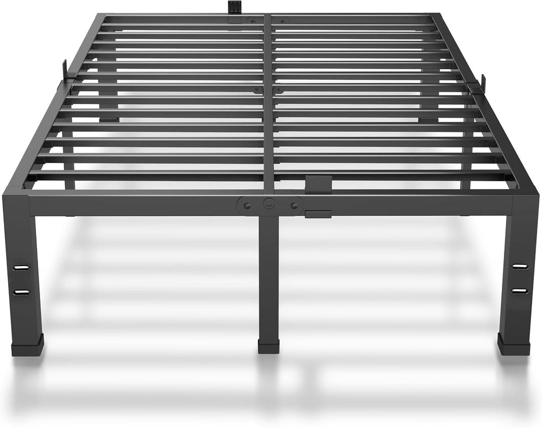 Superay 14 Inches Bed Frame Queen Size, Heavy Duty Metal Platform Bed Frame No Box Spring Needed, Easy Assembly, Noise Free Bedframes with Mattress Slide Stopper