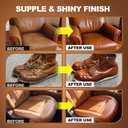 Leather Cleaner and Conditioner for Couch: Complete 2-Step Care Set for Car Interior Furniture Sofa Shoes Bags & Jackets - Restores Dry Cracked Faded & Scratched Leather