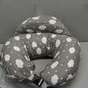 Momcozy Nursing Pillow for Breastfeeding, Original Plus Size Breastfeeding Pillows for More Support for Mom and Baby, with Adjustable Waist Strap and Removable Cotton Cover, Grey