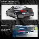 Rear Diffuser Compatible with 2012-2018 BMW 3 Series F30 F35 328i M-Performance Style Rear Bumper Lower Lip Diffuser Double Exhausts One Outlet (Carbon Look)