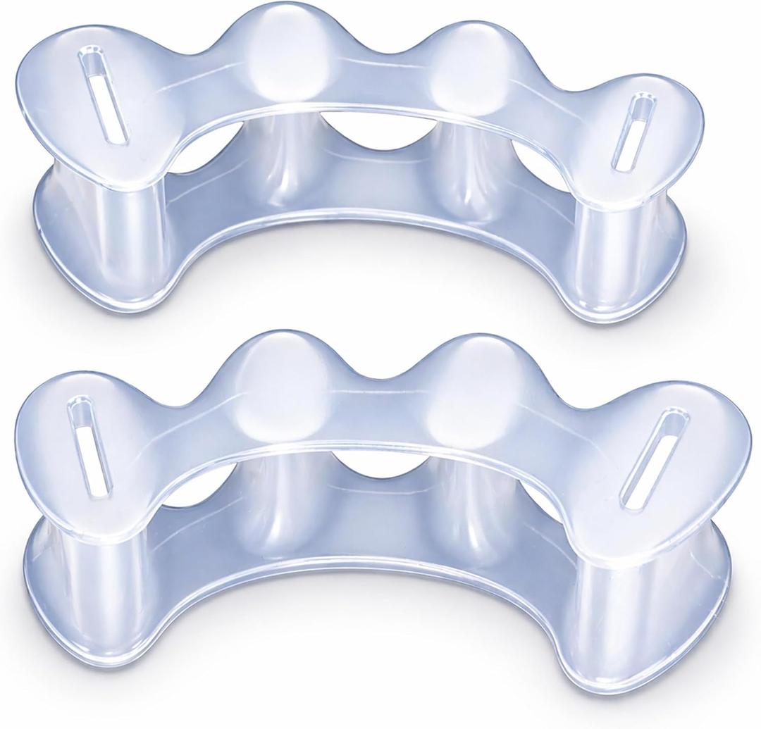 Toe Spacers for Foot Alignment Bunion Corrector & Toe Separator for Pain Relief, Natural Toe Splay & Posture Support Medical Grade Silicone (Medium)