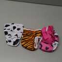 Avont 3 Pack Frenchie Dog Diapers Female, Washable Reusable Girl Doggie Pants for Period Heat Cycle, Full Body Cover Onesie with Adjustable Straps -Tiger/Cow/Leopard M