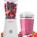 Fullstar Portable Blender for Smoothies and Shakes  15 oz Mini Personal Travel Blender with Sipper Lid, Compact Smoothie Maker for Office, Home, and Kitchen (White)