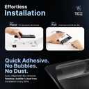 2 x 2 Pack Screen Protector for iPhone 17 Tempered Glass Film 9H+ Hardness 12FT Military Grade Shatterproof, HD Clear, Scratch Resistant, Full Edge Case Friendly Bubble Free Alignment Frame [6.3"]