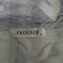 Ekouaer Nightgowns for Women Cotton House Dress with Pockets Button Down Night Gown Short Sleeve Duster Housecoat XL