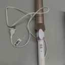 Conair Double Ceramic 1 -Inch Long Barrel Curling Iron, 1 -Inch Barrel Creates Soft Waves, Hair Waver for Use on Medium & Long Hair, White/Rose Gold