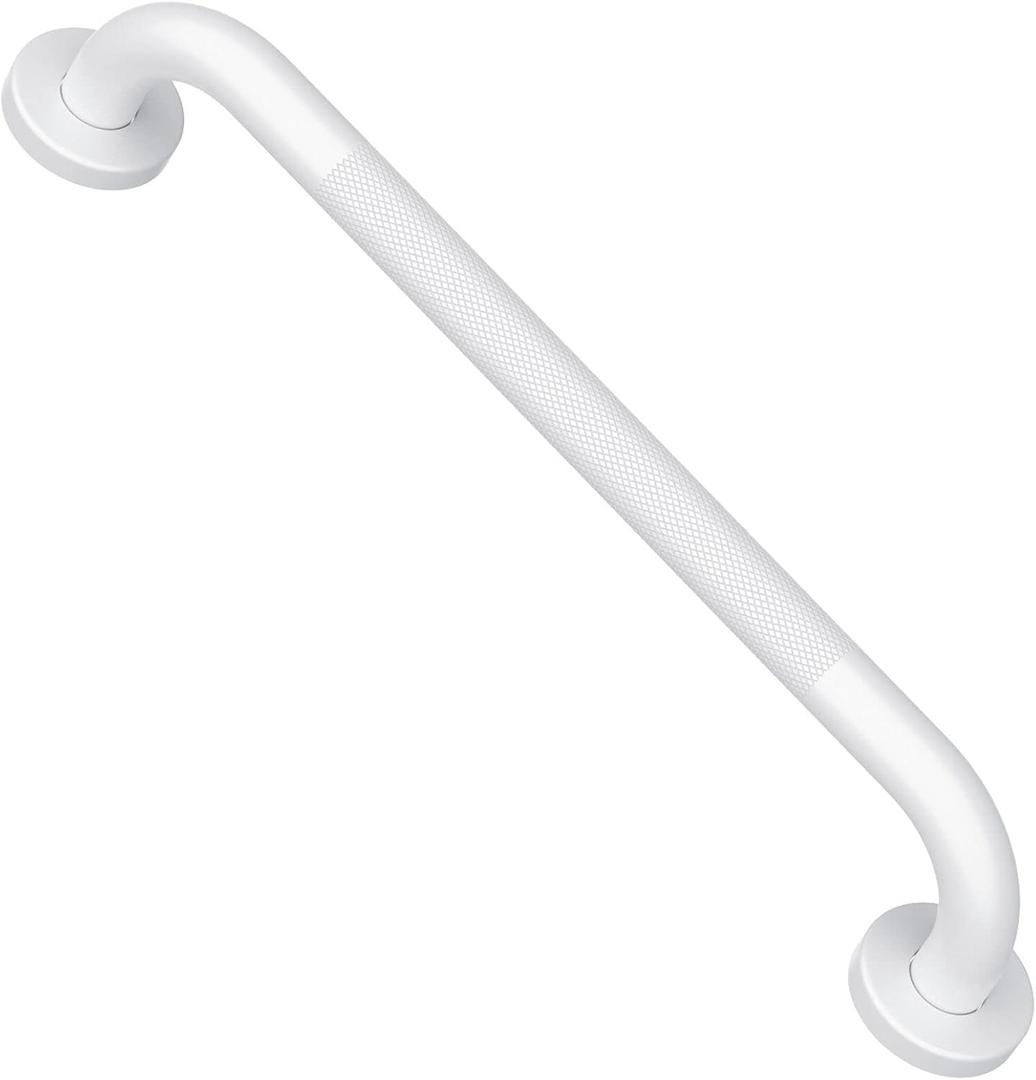White Safety Bar 20 Inch, Shower Grab Bar for Senior