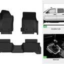 LASFIT Floor Mats for Toyota Tacoma 2024-2026 Double Cab Gas (Only Fit Manual Tran) All Weather TPE Floor Liners for Custom Fit Tacoma Front&Rear 2 Row Mats (Not Fit Xtra Cab or Hybrid or Auto Trans)