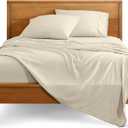Bare Home Split Head Flex King Sheet Set - 1800 Ultra-Soft Microfiber Bed Sheets - Double Brushed - Deep Pockets - Easy Fit - 4 Piece Set - Bedding Sheets & Pillowcases (Sand)