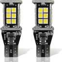 2PCS Extremely Bright T15 921 912 W16W Car LED Bulbs, Waterproof Automotive Backup Reverse Light with 3030SMD Chip, Car Brake Light Illumination Bulbs Replacement for Most Vehicles (White)