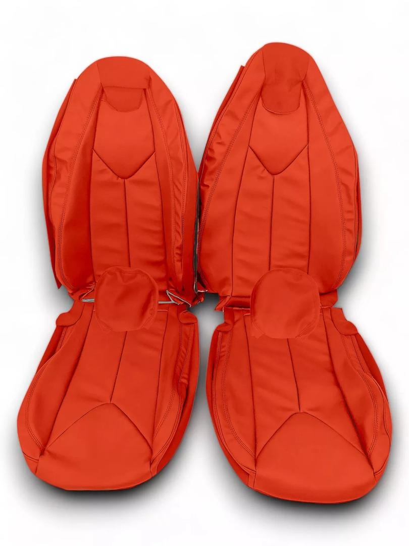  Synthetic Leather Car Seat Covers Seat Cushion Protector Waterproof - Red