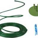 Flexible Tube for Artificial Flowers, Tube Pipe for Fake Flowers, Prop Building, Balloon Arches, Pipe Stem Tubing for Floral Wedding Decor, DIY Arts (Green(16ft+1Scissor+1Green base))