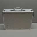 Anbte Folding Camping Table with Storage Net, 3ft Camping Table Aluminum Folding Table with 3 Adjustable Height Max 27.1 Inch, Portable, for Outdoor Backyard BBQ, Silver