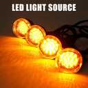 PSLER Motorcycle Turn Signal Light 41 mm Fork Clamp Front Rear Set LED Turn Signals Compatible with Sportster XL 883 1200, 2 Pairs, Black