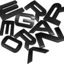 Replacement 3D Raised Front Head ABS Letter Decal Rear Letters Emblem Tailgate Letter Rear Emblem Sports Line Badge Compatible with RxxxE and RxxxR (Matte Black)
