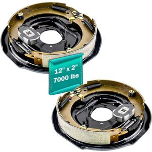 Electric Trailer Brake Assembly 12" x 2" fits 7000 lbs Axle Trailers,Electric and Hydraulic Brake for One Pair- 23-108-00/23-181-00 Trailer Brakes