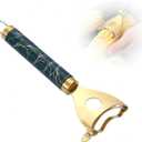 Cob Gobbler Corn Peeler Heavy-Duty Stainless Steel Corn Cob Stripper Tool,Corn Remover For Corn On The Cob,High-Efficiency Corn Stripper,Sharp Serrated Blade,Ergonomic Non-Slip Grip (1, Golden)