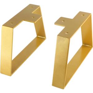 6 Inch Trapezoid Table Legs Gold, DIY Furniture Metal Legs for Coffee Table, Bench Stool Cabinet Furniture Feet - Set of 2