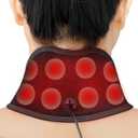 UTK Jade Infrared Neck Heating Pad, Far Infrared Heating Wraps for Knee, Wrist, Thigh - 26" Length with 8 Jade Stones, 3 Heat Settings, EMF Free and Auto Shut Off Black (1 Count (Pack of 1))