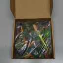 Qiandier Desert Reptiles Animals Figurines Set Model Trees Kit Tree Cactuses Lizard Snake Insects Toys Playset for Kids Birthday Party Favors School Projects Desktop Decoration