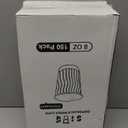 SIUQ 8 Oz Coffee Cups - 150 Pack, Insulated Disposable Paper Cups 8 oz, Corrugated Ripple Wall Cups for Hot Beverage or Cold Drinks (Champagne)