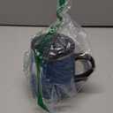 Ideus 16 oz (470 ml) Insulated Coffee Mug with Handle and Lid, Double Wall Stainless Steel Vacuum Thermal Coffee Mug, Travel Coffee Cup Thermal Cup for Home and Office (Leopard Blue)