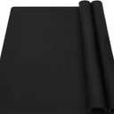 wellhouse 23.6" by 15.7" Extra Large Mulitpurpose Silicone Nonstick Pastry Mat Countertop Protector Heat Resistant Nonskid Table Mat (Black-2pcs)