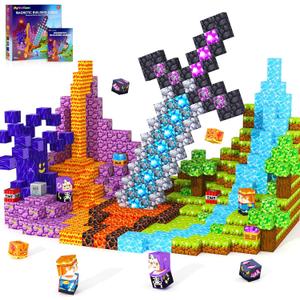 Magnetic Blocks Building Toys for 3 4 5 6 7 8 9 10 11 12 13 Year Old Boys Girls, Kids Magnetic Cubes Tiles Montessori Sensory Travel Magnet Toys Games Christmas Birthday Party Toddler Gifts (Colorful1)