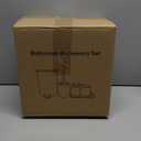 Sage Green Bathroom Accessories Set with Small Trash Can 3 Liter/0.8 Gallon,Toothbrush Holder,Soap Dispenser,Vanity Tray,Toilet Brush and Holder Green 5PCS