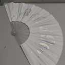 xo, Fetti Bride to Be Iridescent + Glitter Folding Fan | Bachelorette Party Decorations, Rave, Engagement Supplies, Bridal Shower Gift, Bridesmaid Favors, White Bride To Be Accessory