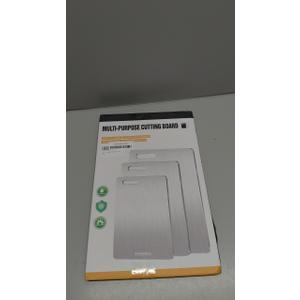 Titanium Cutting Board, Set of 3 Titanium Cutting Boards for Kitchen, Double Sided Titanium Cutting Mat, Non Stick Stainless Steel Cutting Board for Meat, Bread, Vegetable, Fruit