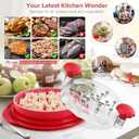 3rd Gen Chicken Shredder Tool Twist Large with Detachable Plate for Easy Transfer, Chicken Breast Shredder, Meat Shredder, Strong Anti-Slip Strip Base, Visible Lid, Ergonomic Handle, Dishwasher Safe