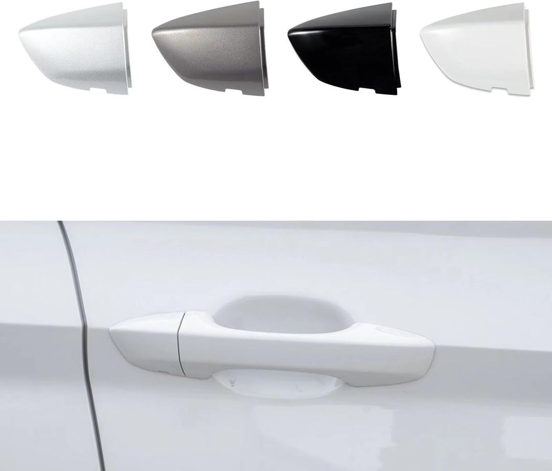 Car Front Right Exterior Door Handle Lock Cover Fit ForVW Jetta7 A7 for mk7 2019 2020 2021 2022 2023 17A837879 17A837880 Door Handle Cover White Without Electroplating Strip