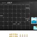TORASO Calendar Chalkboard, 23.6 x 31.5 inches, Magnetic Surface Black Frame Chalk Board for Planning,School Timetable Memo, Hanging Board for Office, School and Home(YLHB-BK-6080)