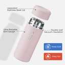 UpgradedExllena Small Insulated Water Bottle 8 oz/250ml Mini Insulated Water Bottle for Hot & Cold Drinks, Perfect Small Water Bottle for Travel, Purse...(Pink)
