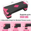 Adjustable Workout Aerobic Stepper in Fitness & Exercise Step Platform Trainer 3 settings adjustable height 4-6-8
