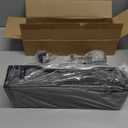 Cable Management, 25'' Cable Management Under Desk No Drill, Metal Cord Organizer with Clamp for Standing Desk, Cable Organizer for Home Office, Black (25'' (1 Pack))