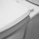 Bemis Ashland Modern Wood Toilet Seat with Decorative Edge, Slow Close, Secure Hinges, Made in USA, Elongated, White