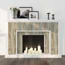 VEELIKE Rustic Driftwood Vinyl Plank Flooring 6''x36'' Wood Grain Peel and Stick Floor Tile Waterproof Floor Stick on Tile 36-Pack Removable Floor Stickers for Living Room Bathroom Bedroom Kitchen (Light Blue)