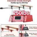 Truck Cap Hoist System for Garage Ceiling 250 lb, Smart 4-Point Self-Leveling Garage Hoist with 8:1 Pulley Lift System, Easy One-Person Overhead Garage Storage Lift for Truck Topper Rack