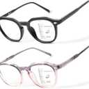 JO Progressive Multifocus Reading Glasses 2 Pack Women men Unisex Progressive Reader Multifocal Ultra-light Material