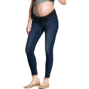 Hybrid & Company Maternity Women's Super Comfy Ultra Stretch Skinny Jeans (Medium, Medium Blue6)