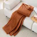 50x70 Inch Rust Throw Blanket - Soft & Fluffy Fleece, Cute & Aesthetic, Perfect for Sofa, Couch, Chair, Bed, Living Room & Bedroom, All-Season Use, Plush & Cozy Decorative Fall Blanket