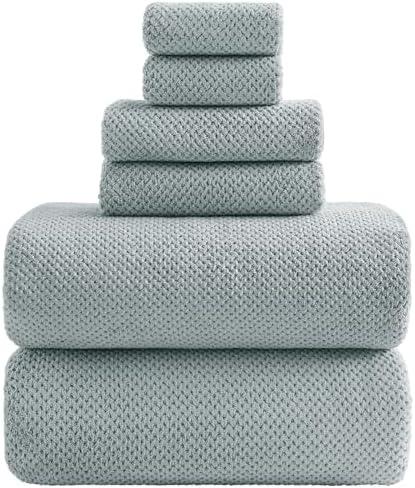 YTYC Towels, 39x78 Inch Oversized Bath Sheets for Adults Luxury Extra Large Bath Towels Sets of 4 Super Soft Shower Towels for Bathroom Microfiber 80% Polyester (Grey,4 Piece)