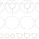 PATIKIL 4.7 Inch Lamp Shade Ring, 4 Set Lamp Shade Frame with E27 to E26 or E17 Adapter Lampshade Frame Wire for DIY Drum Lampshade Table Floor Lamp